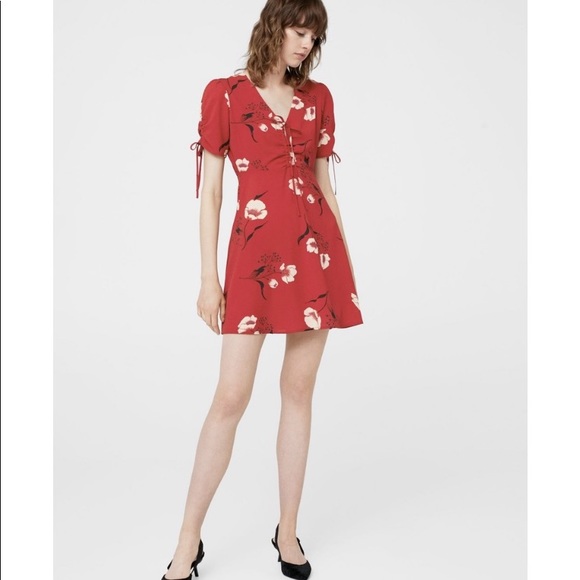 Mango red flowers print dress - Picture 6 of 8